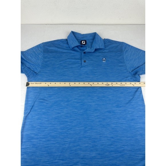 FootJoy FJ Polo Shirt Mens Large Blue Short Sleeve‎ Golf Performance - Picture 9 of 16